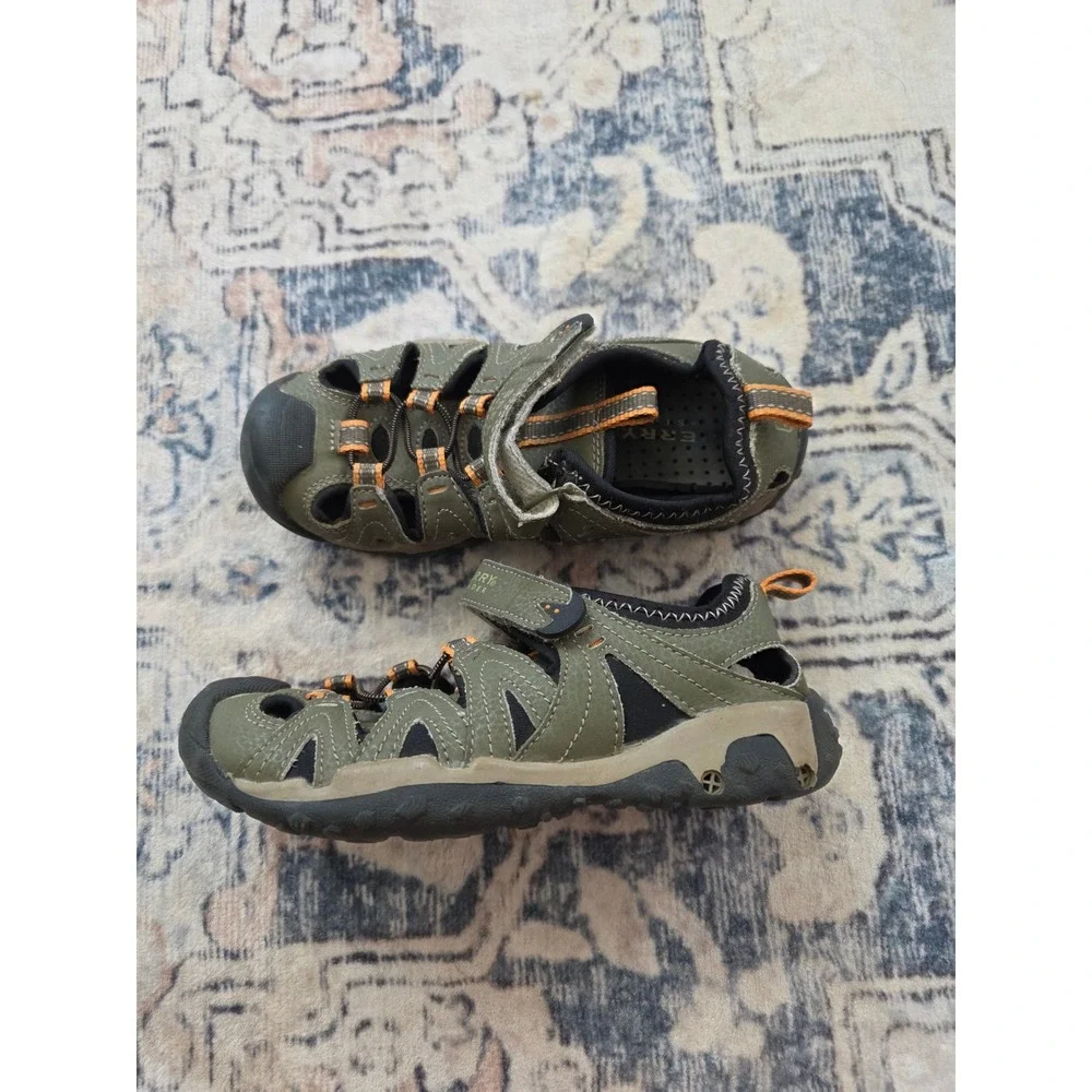 Sperry‎ Top Sider Kids Boys Size 13W Wet Tech Fisherman Oliver Green Sandal